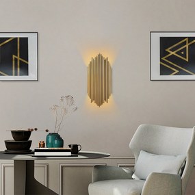 Candeeiro de Parede Kara – Dourado – 18 x 40 x 8 cm