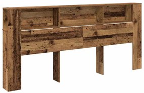 Cabeceira de Armário vidaXL Madeira Velha 220x18,5x104,5 cm