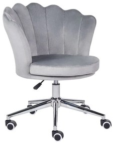 Cadeira de escritório em veludo cinzento MONTICELLO Beliani