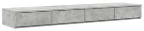Gavetas de cama em Cinza Cimento - 135x36.5x16.5 cm Feitas de Madeira