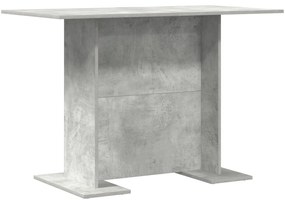 Mesa de jantar vidaXL Cinza Concreto 110x60x75 cm Madeira engenheirada