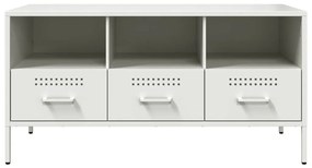 Móvel de TV 100,5x39x50,5 cm aço branco