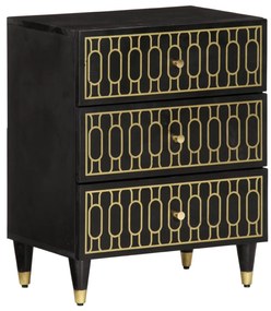 Mesa de cabeceira 50x33x60 cm madeira de mangueira maciça