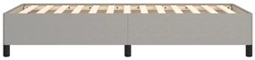 Estrutura de cama sem colchão 100x200 cm tecido cinzento-claro