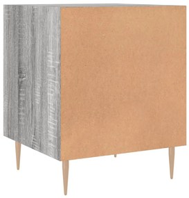 Mesa cabeceira 40x40x50 cm derivados de madeira cinzento sonoma