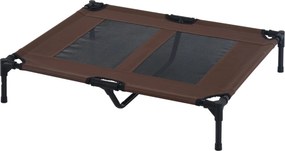 Cama Elevada para Cães Cama de Animais de Estimação com Malha Transpirável e Tecido Oxford para Exterior Interior Ar Livre Jardim Terraço 92x76x18cm C