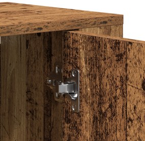 Armário Alto Madeira Antiga 80x33x150 cm Madeira de Engenharia