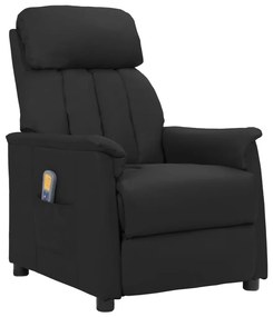 vidaXL Poltrona de massagens couro artificial preto