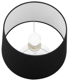 Candeeiro de mesa transparente e preto OSUM Beliani