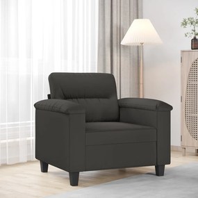 vidaXL Poltrona 60 cm tecido de microfibra cinzento-escuro