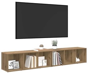 Conjunto de móvel de TV 2 pcs Carvalho Artesanal