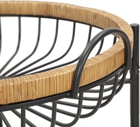 CARRINHO 2 ANDARES CEBU 57X55,5X62,5 CM CASTANHO E PRETO