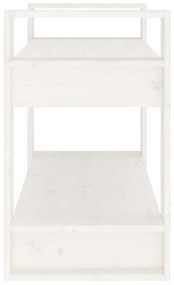 Estante/divisória 80x35x56,5 cm pinho maciço branco