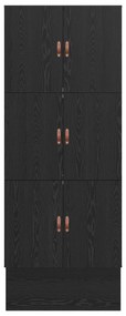 Cama de Armazenamento Preto Carvalho 90x190 cm