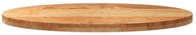 Tampo de mesa 100x50x4 cm carvalho maciça oval castanho-claro