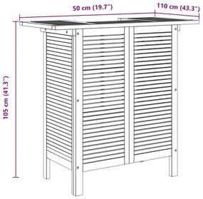 Mesa de bar 110x50x105 cm madeira de acácia maciça