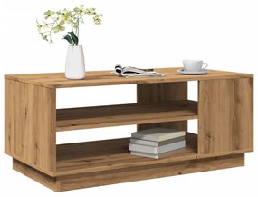 Mesa centro 102x55x43cm derivados de madeira carvalho artisiano