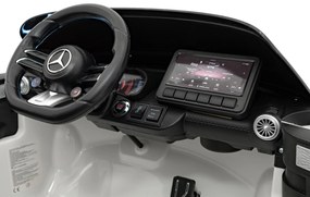 Carro elétrico para Crianças 12V 4x4 Mercedes Benz AMG SL63, Rodas Espuma EVA, Assento couro ecológico Branco