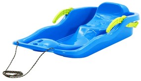 vidaXL Trenó com travões 87x40x18 cm polipropileno azul