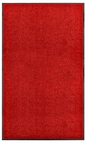 323425 vidaXL Tapete de porta lavável 90x150 cm vermelho