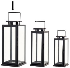 Lanternas | Metal Preto - 24x24x60CM