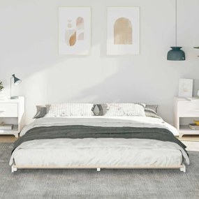 Estrutura de cama de chão Branco 180 x 220 cm
