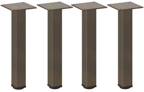 Pés para mesa de centro 4 peças aço natural 30-32 cm aço