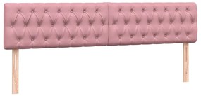 Cama com molas colchões 200x210 cm veludo rosa