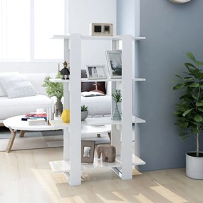 vidaXL Estante/divisória 80x30x123,5 cm branco brilhante