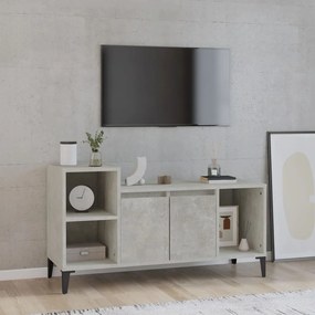 vidaXL Móvel p/ TV 100x35x55 madeira processada cinzento cimento