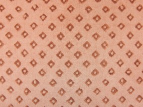 Almofada decorativa com padrão de diamante em veludo rosa 45 x 45 cm RHODOCOMA Beliani