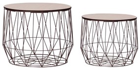 287661 vidaXL Mesas de centro 2 pcs cobre