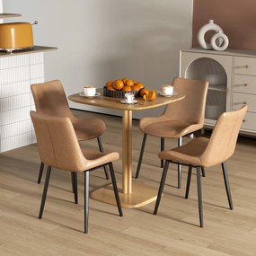 Mesa de Refeição de Madeira Quadrada para 4 Pessoas (CADEIRAS NÃO INCLUIDAS) Base Quadrada para Espaços Pequenos 70x70x75 cm Madeira