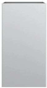 Vaso/floreira 42x38x75 cm aço galvanizado prateado