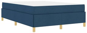 Cama Box Outros Azul e Branco 160 x 200 cm tecido