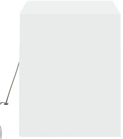 Móvel de parede para TV com luzes LED 100x31x35 cm branco