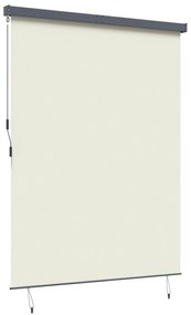 Cortina Rolô Exterior Riscas Manual Ajustável Creme 220 x 250 cm tecid
