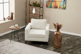 Sofá de 1 Lugar Berlin – Creme e Preto – 90x83x91 cm