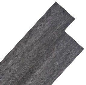 245167 vidaXL Tábuas soalho PVC não-autoadesivo 5,26 m² 2 mm preto e branco