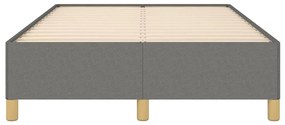 Estrutura de cama sem colchão cinza escuro 120x190 cm tecido