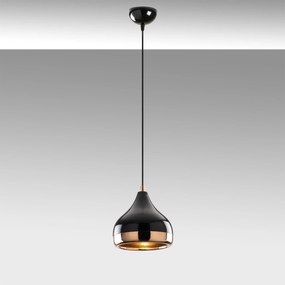 Candeeiro de Teto Yildo – Preto e Cobre – 17 cm