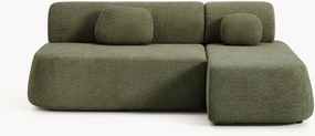 Sofá-cama de canto em teddy-bouclé Pao (2 lugares)