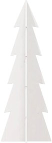 Árvore de Natal decorativa 112cm madeira de pinho maciça branco