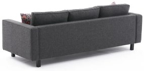 Sofá de 3 Lugares Kale – Antracite – 222 cm