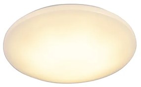 Candeeiro de teto moderno branco com LED 15W IP44 - Tiho Moderno