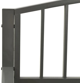 Banco de jardim 120 cm aço cinzento