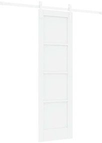 Porta de Correr com Conjunto de Ferragens Branca 61x198,5 cm Madeira S