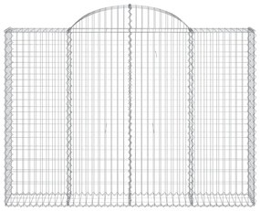 Cestos gabião arqueados 10 pcs 200x30x140/160 ferro galvanizado