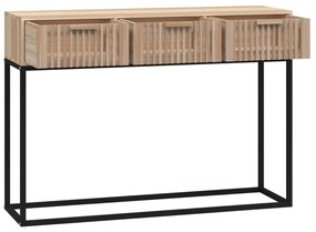 Mesa consola 105x30x75 cm derivados de madeira e ferro