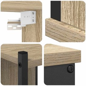 Conjunto de Móveis para Banheiro 4 pcs Carvalho sonoma